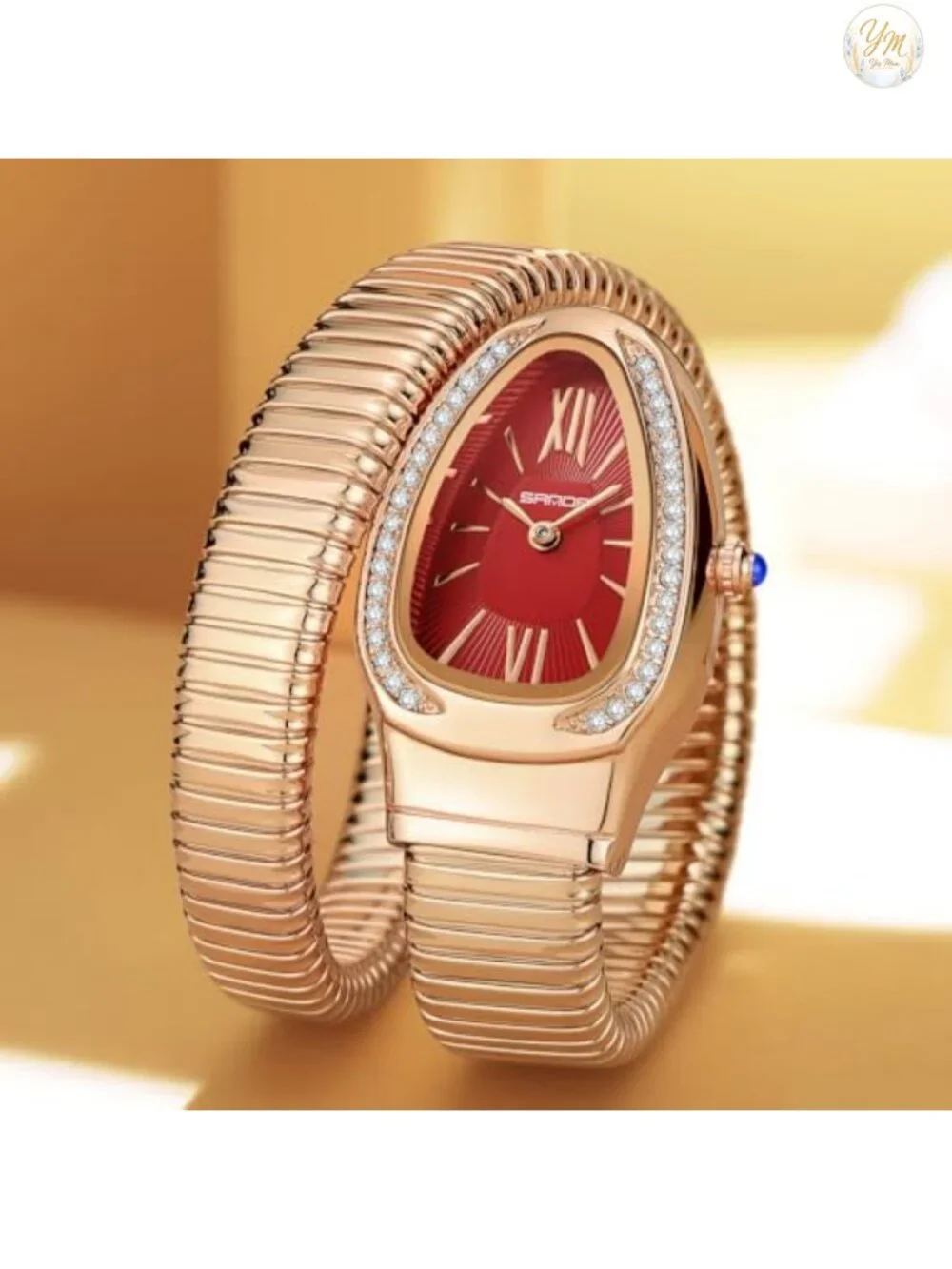 Snake Bracelet Watch Women Elegant Wrap Cuff Bangle Quartz Wristwatch